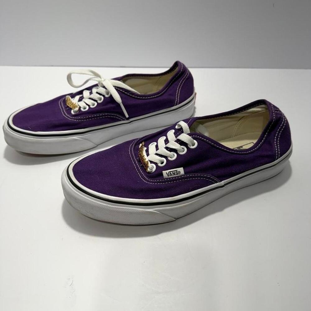 Vans Authentic Purple Mens 7 / Womens 8.5 w/ Blessed Lace Charms